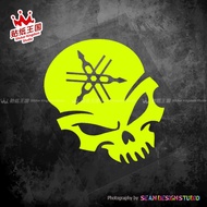For YAMAHA SKULL MT03 MT07 MT09 MT10 R1 R3 R6 FZ1 FZ8 FZ6 Motorcycle Reflective Motor Bike Decal Wat