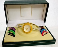 Ladies Luxury Bangle with 12 Colorful  Interchangeable Bezel Bangle Watch with Box