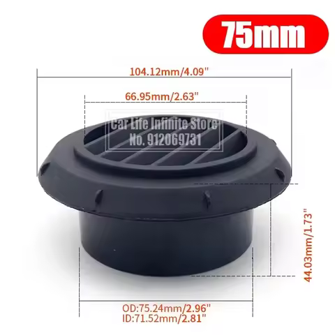 75mm Air Vent Outlet Warm Heater Parking Heater Air Vent Car Heater Air Outlet For Webasto Truck Aut