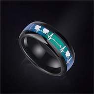 男士戒指潮个性尾戒日韩单身戒食指戒创意钨金变色温度戒子Men's Ring Trendy Personalized Tail Ring Japanese and Korean Singles Abst