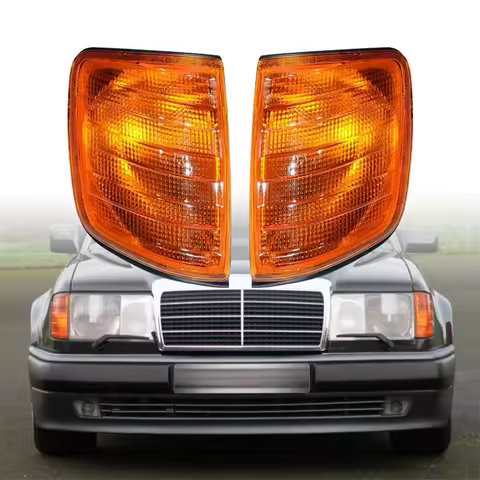 2pcs For Mercedes W124 E Class E320 E500 1985-1995 White Turn Signal Corner Light Lens Car Accessori