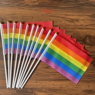 20pcs, Rainbow Pride Flag Small Mini Flag Lesbian Flag American Rainbow Flag Handheld LGBT Flag Rain