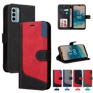 Ốp điện thoại cho Nokia mới G42 C12 G22 G21 G11 C20 C10 Nokia 5.4 3.4 3 bằng da màu sắc ví 2 vỏ Nắp