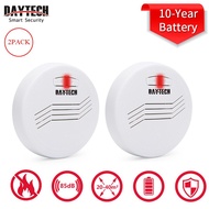 DAYTECH Smoke Detector 10 Years Battery Life Standalone Photoelectric Smoke Fire Alarm 2PCS Detector
