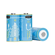 ถ่านชาร์จ Beston RCR123A 3.7V 16340 3100mWh ชุด 2 ก้อนพร้อมที่ชาร์จ ถ่านชาร์จ CR123A