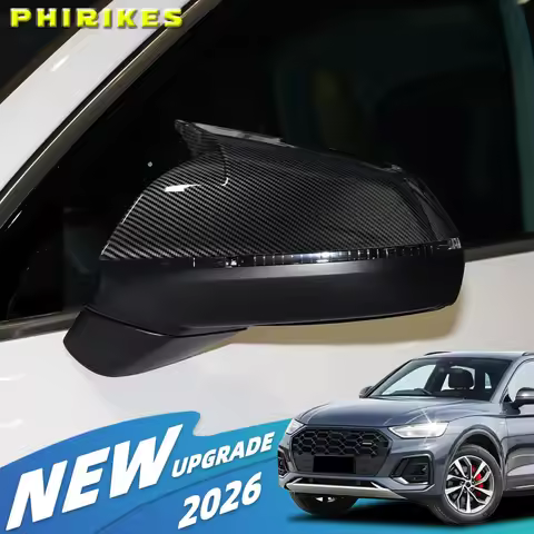 For Audi Q5 Q5L SQ5 Q7 SQ7 45 50 55 60 TDI TFSI Sline 2016-2021 Rearview Mirror Case Cover ABS Gloss