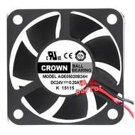 CROWN AGE05020B24H DC24V 0.23A Fan 5cm Cooling Fan 50 * 50 * 20