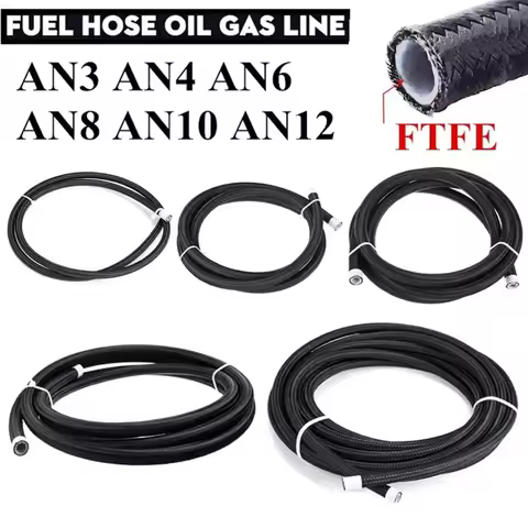 1M/3M/4M/6M AN3 AN4 AN6 AN8 AN10 Universal E85 Fuel Hose Oil Gas Cooler Line Pipe Tube Nylon Stainle