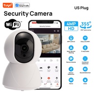 Tuya กล้อง4MP ในร่มอัจฉริยะกล้องวงจรปิด2K สำหรับเบบี้มอนิเตอร์กล้อง Wifi PTZ สำหรับความปลอดภัยในบ้านกล้องสัตว์เลี้ยงพร้อมแอปโทรศัพท์