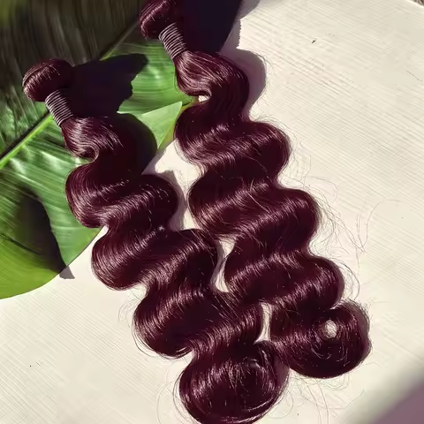 15A Burgundy 99j Body Wave Bundles Human Hair Brazilian Human Hair Weave Bundle Extensions Body Wave