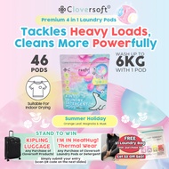 Cloversoft 4 in 1 Anti Dust Mite Laundry Capsules (Orange Leaf, Magnolia, Musk) 46 Pods