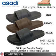 Asadi Man's slip on comfort waterproof slipper 80349 | kasut selipar lelaki  [ ready stock + fast de