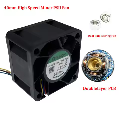 New 40mm 4cm Racing Car Booster High Speed Motor Cooling Fan VF40281BX-D190-S9H 40X40X28mm 12V Dual 