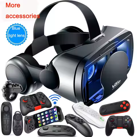 VRG Pro 3D VR Glasses Virtual Reality Full Screen Visual Wide-Angle VR Glasses Box For 5 to 7 inch S