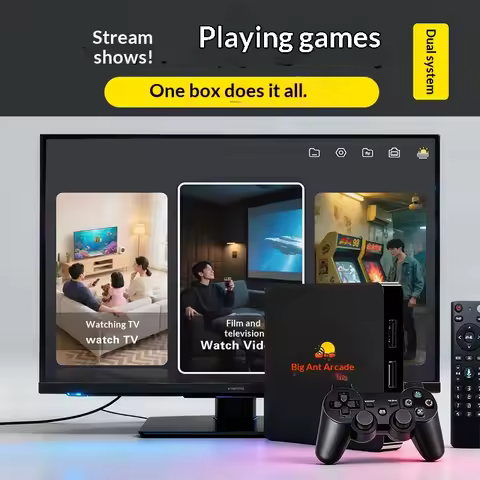 Big Ant Dual System Game Tv Box 4k Hdmiretro Arcade Games Support Multi Players Works With Tv Projec