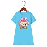 Girls' house dress aged 2-13 years, Labubu Wink DTF motif Girls'/ dress aged 2-13 years, Labubu Wink