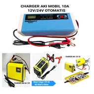 Casan Aki Mobil Motor 2A 6A 10A Charger Accu 12V 24V Auto Kering Basah