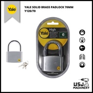 YALE Solid Brass Padlock 70mm Y120/70
