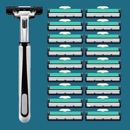 Geelys Stainless Steel Razor Double Layer Manual Razor Shaver Shaver Men's Shaver Blade