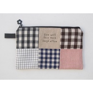 Handmade Patchwork Pouch – Zakka Live Love Laugh – v3