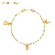 POH KONG 916/22K Gold Kids Bear And Bell Anklet_dophine