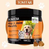 🔥Tovitar® Hip & Joint Support Soft Chews for Dogs & Cats – 150 Count | with MSM Glucosamine & Chondr