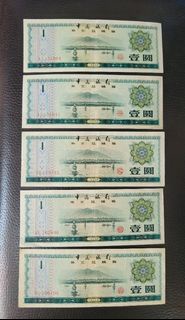 (包平郵)_1979年中國銀行 1元外匯兌換券