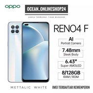 OPPO RENO4 F RENO 4F RENO 4 F - RAM 8GB 128GB - METALLIC WHITE - RESMI