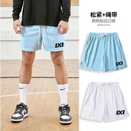 3X3 American Basketball Shorts Training Running Male Knee-Length Loose Fitness Quick-Drying Sports B