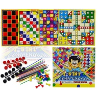 Compendium Of 5 In 1 Multiplayer Board Games - 5 In 1 Games (Draught/Snake/Aeroplane/Sport/Pick Up S
