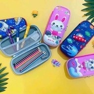 2-compartment 3D Cartoon Pen Holder For Students