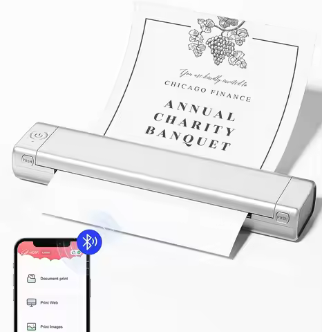 Phomemo M08F Portable Thermal Printer Wireless Bluetooth Small Printer Compact Inkless Travel Printe