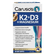 Carusos Australia Vitamin K2 + D3 Magnesium Pills 30 Pills