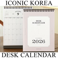 KOREA 2026 DESK SCHEDULER Calendar Monthly Scheduler Table Calendar Diary Notebook