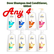 Dove Shampoo / Conditioner, 660ml-680ml（mix）