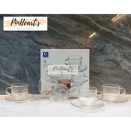 RIO BALL GLASS PLATE CUP CONTAINS 12 PCS | PLATE CUP | COFFEE CUP