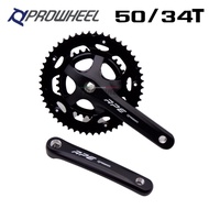 PROWHEEL RPE Road Bike Crankset 2 Blade 50-34T