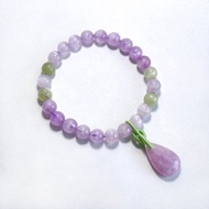 天然礦石 紫鋰輝 綠鋰輝 7.6mm 手鍊