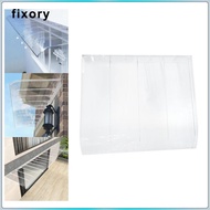 [fixory] Window Canopy Wall Mounted Awning Door Canopy Rainproof Sunshade Shelter Flame Retardant PC