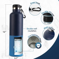 Fjbottle - 1 Liter Stainless Steel Sports Tumbler Gradient Drinking Bottle