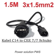 Power cord converter C14 to CEE 7/7 Schuko 1.5mm 1.5M power cord cable Wholesale Most