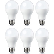 Amazon Basics LED E27 Edison Screw Bulb, 9W (equivalent to 60W), 4500K White - Pack of 6 [Energy Cla