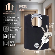 Yale Y121B/50/132/1 Shrouded Shackle Padlock | 50mm Black Weatherproof Jacket