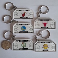MINI PLATE ACRYLIC KEYCHAIN in BASKETBALL (NBA) DESIGNS