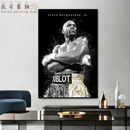 ห้องนั่งเล่นมวยพิมพ์โปสเตอร์ภาพแอบสแตรคภาพวาดสีน้ำมันสีทอง Perilla-Mike Tyson ภาพศิลปะบนผนังมวยพิมพ์