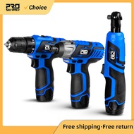 12V Cordless Electric Screwdriver Drill Machine Ratchet Wrench Power Tools Electric Hand Drill Universal Battery by PROSTORMER