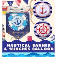 18inches Nautical Theme Foil Balloon Nautical Foil Balloon Nautical Party