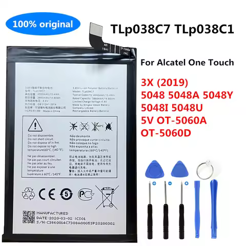 Original TLp038C1 TLp038C7 Battery for Alcatel 3X (2019)2019 5048 5048A 5048Y 5048I 5048U One Touch 