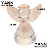 YANN Crystal Glass Guardian Angel Figurine, Angel Figurine Crystal Glass Crystal Guardian Angel Figu