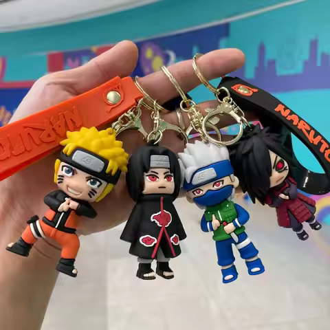 Naruto cartoon keychain Hatake Kakashi character keychain cartoon pendant bag car key decorations gi